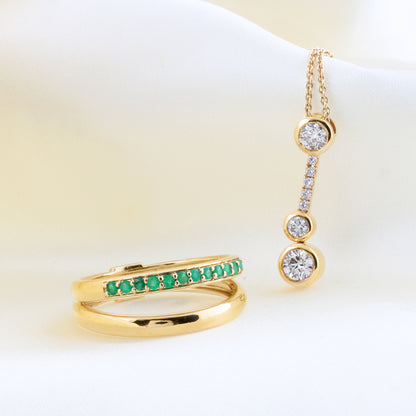 Bezel Set Drop Diamond Pendant 0.48ct