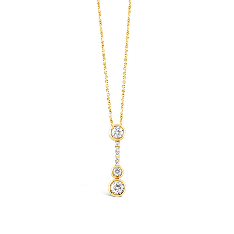 Bezel Set Drop Diamond Pendant 0.48ct