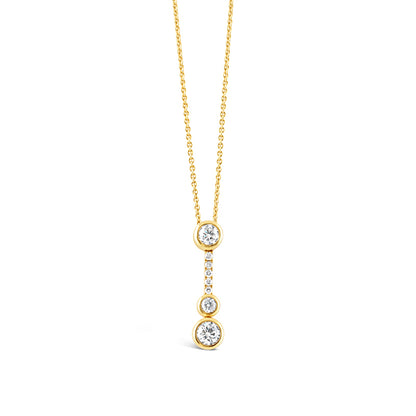 Bezel Set Drop Diamond Pendant 0.48ct