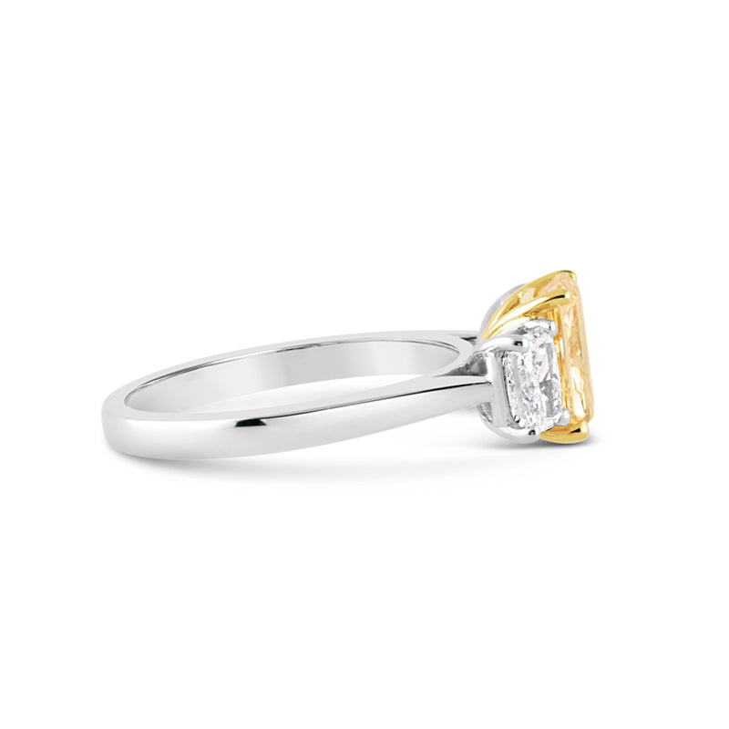 Radiant Three Stone Engagement Ring 2.25ct