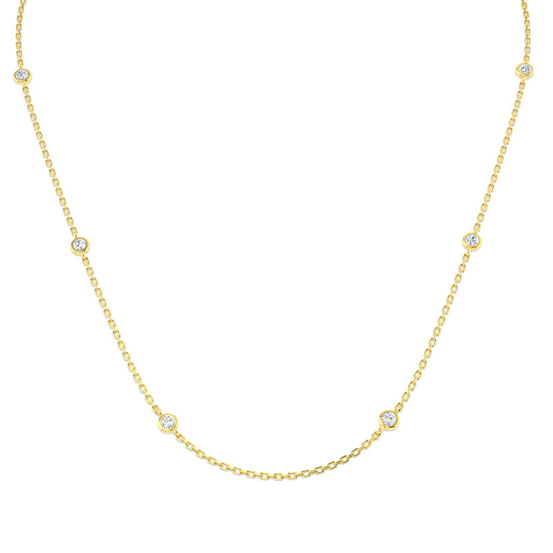 Multi-station Diamond Necklace - 1.14ct