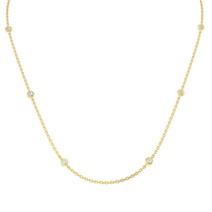 Multi-station Diamond Necklace - 1.14ct