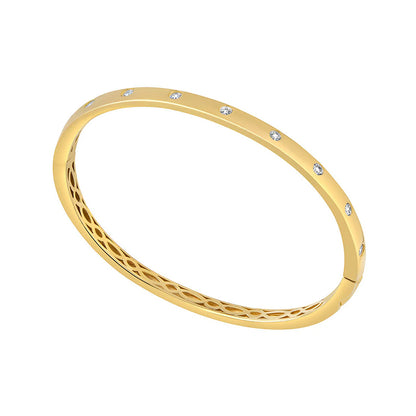 Gold Rubover CZ Bangle