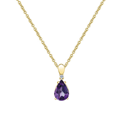 Amethyst &amp; Diamond Pendant