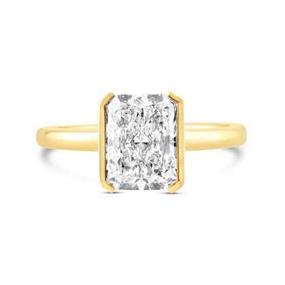 Radiant Cut Hidden Halo Diamond Solitaire 2.17ct