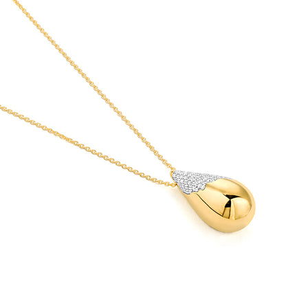 Dripping Diamonds Teardrop Pendant