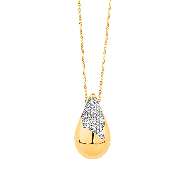 Dripping Diamonds Teardrop Pendant