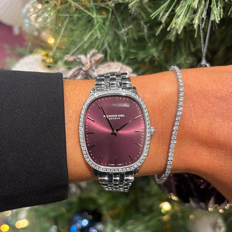 Toccata Red Grape Quartz Watch 5280-STS-45001