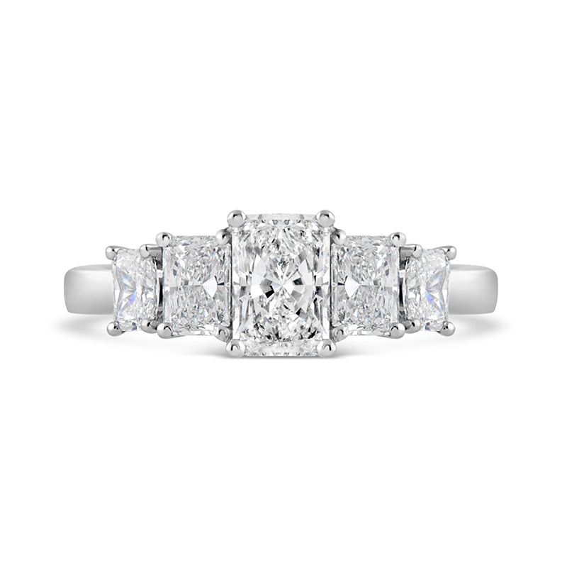 Radiant Cut Five Stone Diamond Ring 1.60ct