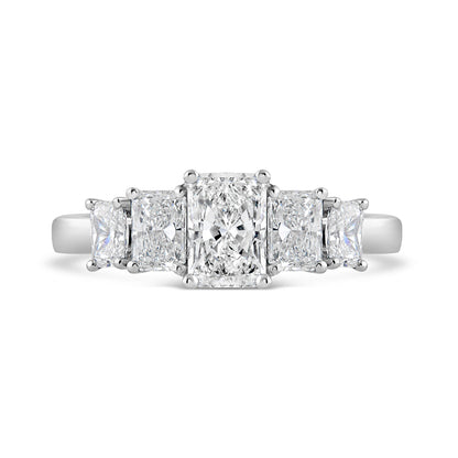 Radiant Cut Five Stone Diamond Ring 1.60ct
