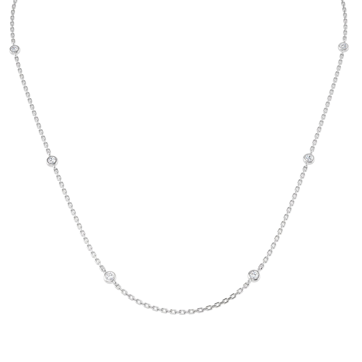 Multi Station Diamond Necklace 1.14ct