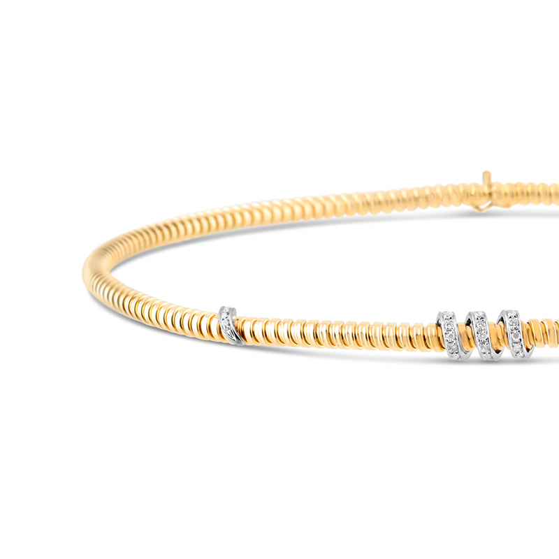 Gold &amp; Diamond Tubogas Necklace