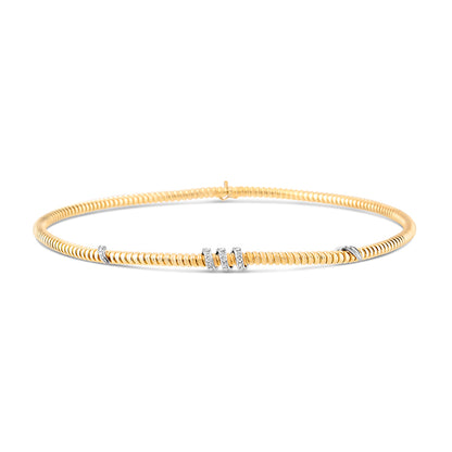 Gold &amp; Diamond Tubogas Necklace