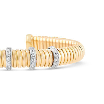 Gold &amp; Diamond Tubogas Bracelet
