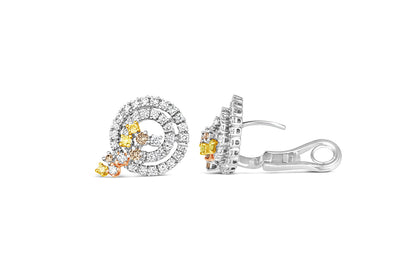 Damiani Sophie Loren Diamond Cluster Earrings