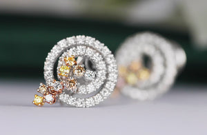Damiani Sophie Loren Diamond Cluster Earrings