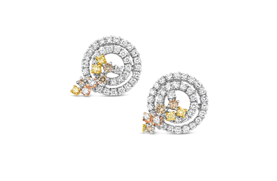 Damiani Sophie Loren Diamond Cluster Earrings