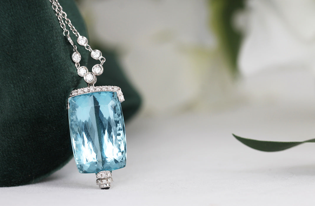 Favero Aquamarine &amp; Diamond Pendant