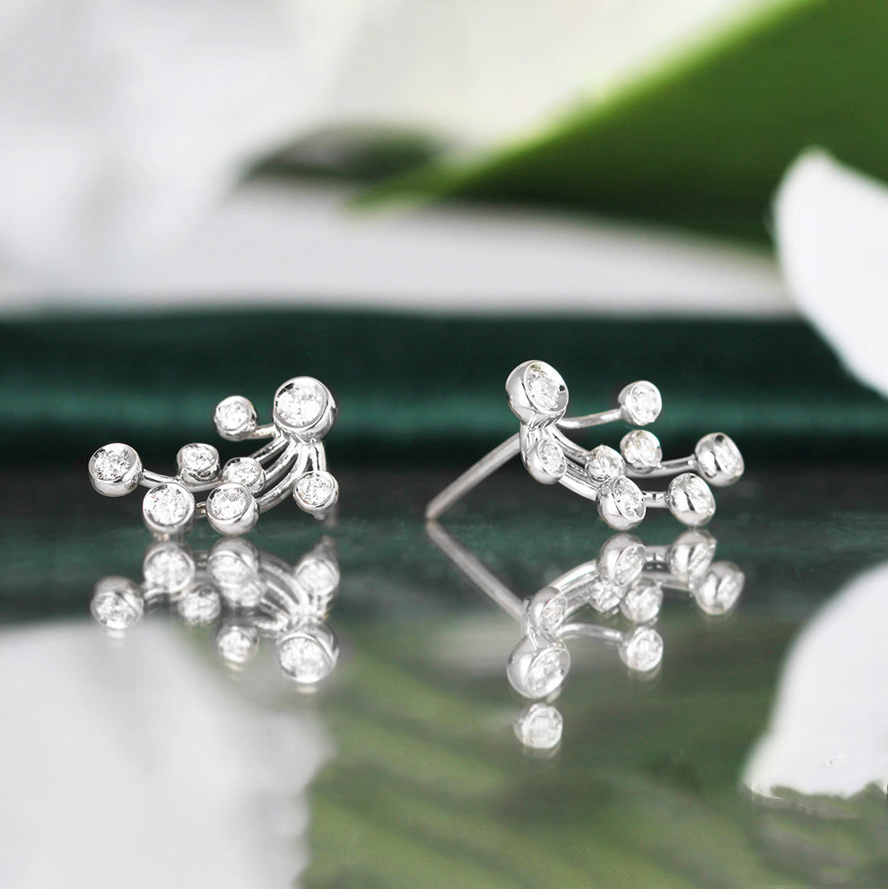 Favero Diamond Spray Stud Earrings