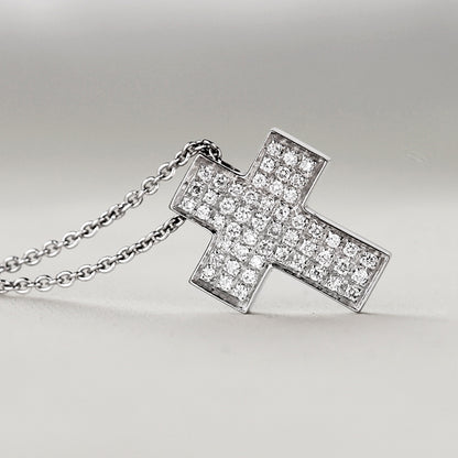 Rocks Diamond Cross Pendant