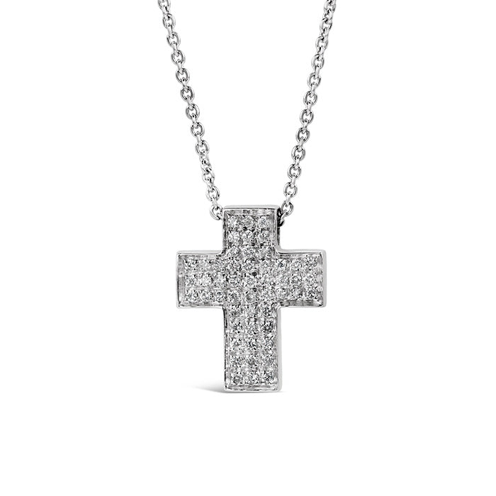 Rocks Diamond Cross Pendant