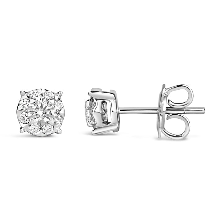 Rocks Diamond Stud Earrings