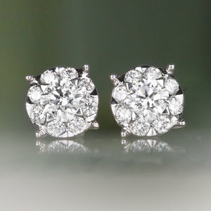 Rocks Diamond Stud Earrings