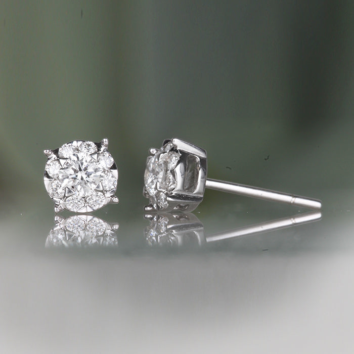 Rocks Diamond Stud Earrings