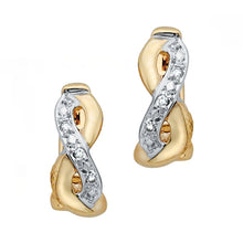 Load image into Gallery viewer, Diamond Crossover Hoop Earrings