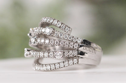 Damiani Multi Layered Diamond Ring