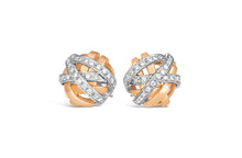 Load image into Gallery viewer, Damiani Two Tone Crossover Diamond Earrings