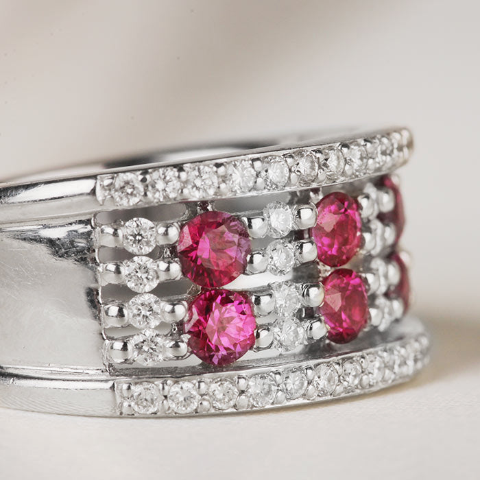Rocks Off Ruby Rings Diamond & Ruby Layer Ring – Rocks Jewellers