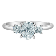 Load image into Gallery viewer, Oval &amp; Round Brilliant Three Stone Engagement Ring 1.50ct - Test