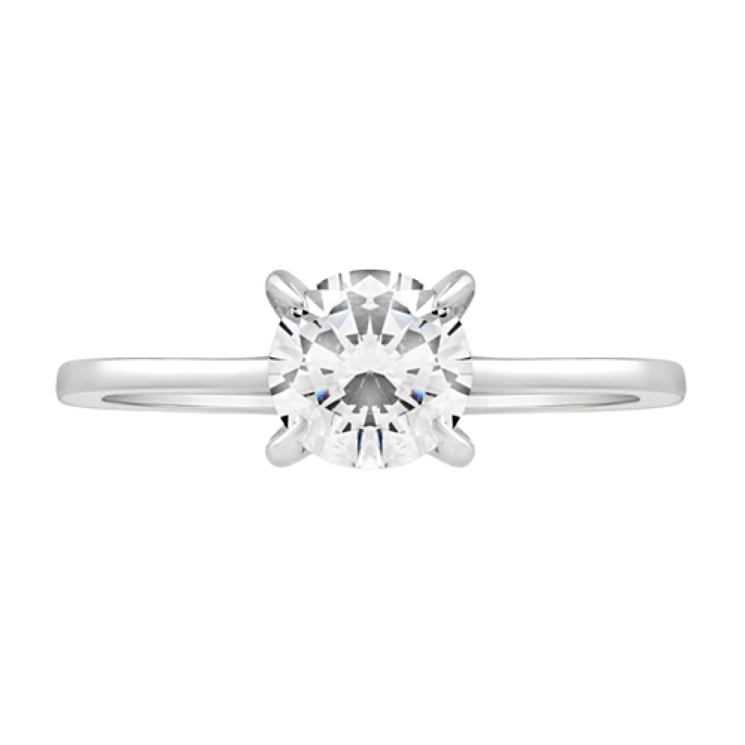 Rocks White Stone Solitaire Ring