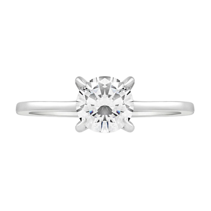 Rocks White Stone Solitaire Ring