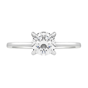 Rocks White Stone Solitaire Ring