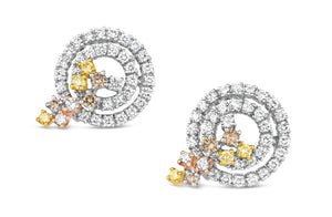 Damiani Sophie Loren Diamond Cluster Earrings