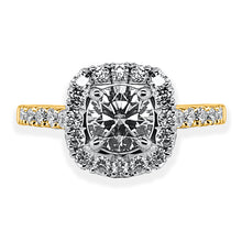 Load image into Gallery viewer, Cushion Halo Engagement Ring 1.55ct