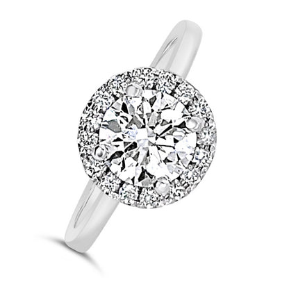 Round Brilliant Halo Engagement ring 1.66ct - Laboratory Grown Diamond