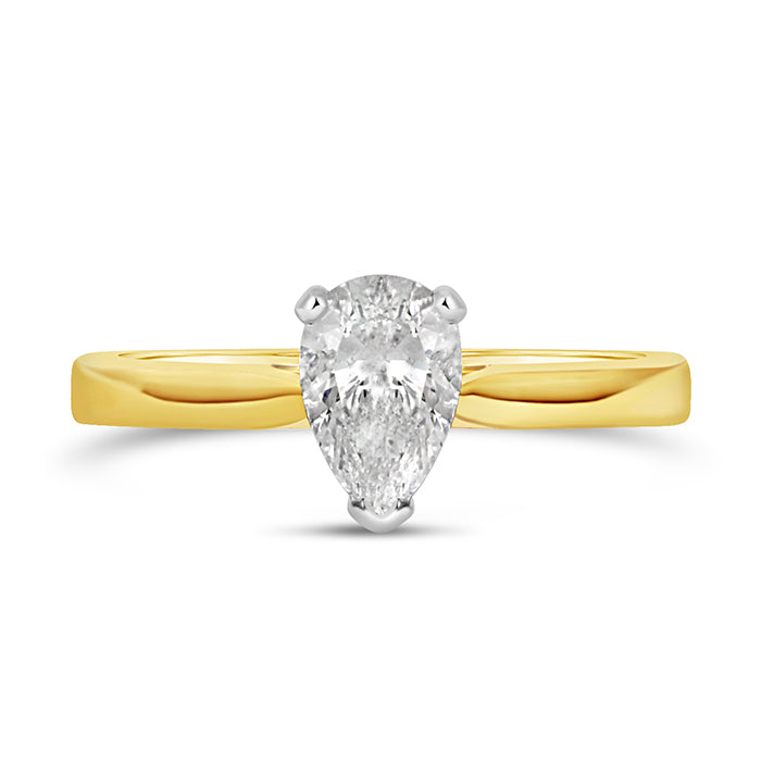 Pear Solitaire Engagement Ring 0.75ct - Laboratory Grown Diamond