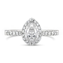Load image into Gallery viewer, Pear Halo Engagement Ring 0.90ct- Laboratory Grown Diamond