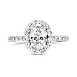 Oval Halo Engagement Ring 1.31ct - Laboratory Grown Diamond