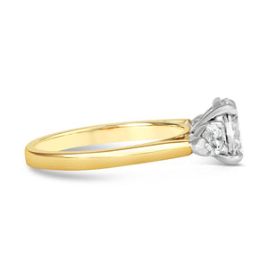 Oval & Pear Three Stone Engagement Ring 1.40ct - Laboratory Grown Diamonds