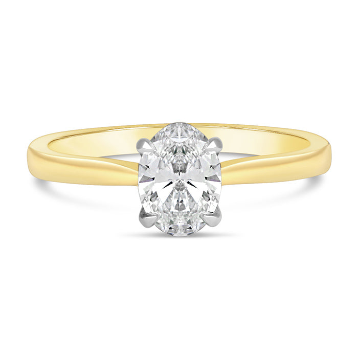 Oval Solitaire Engagement Ring 0.87ct