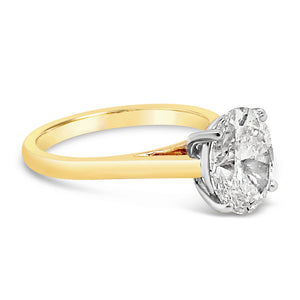 Oval Solitaire Engagement Ring 2.03ct - Laboratory Grown Diamond