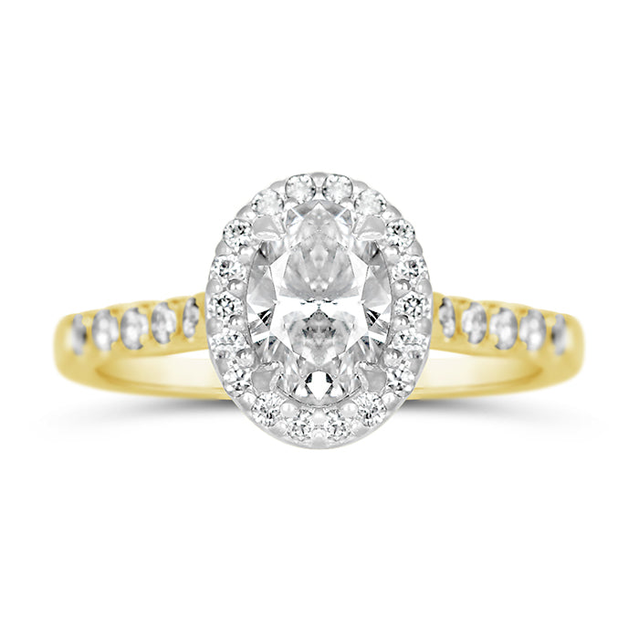 Oval Halo Engagment Ring 1.41ct - Laboratory Grown Diamond