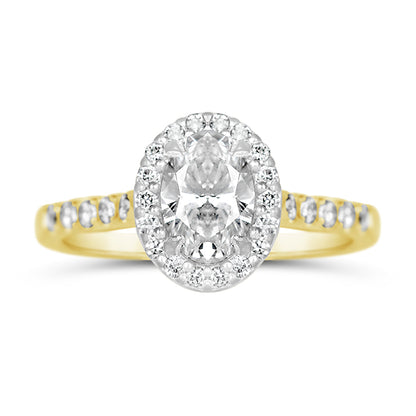 Oval Halo Engagment Ring 1.41ct - Laboratory Grown Diamond