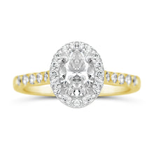 Load image into Gallery viewer, Oval Halo Engagment Ring 1.41ct - Laboratory Grown Diamond