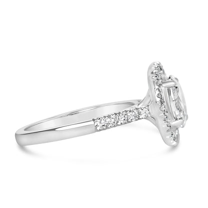 Oval Halo Engagment Ring 1.50ct