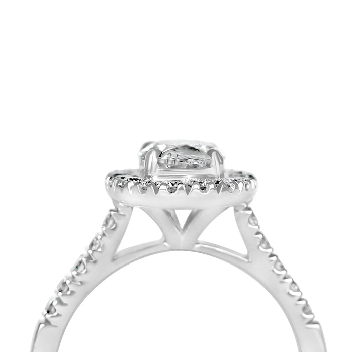 Oval Halo Engagment Ring 1.50ct